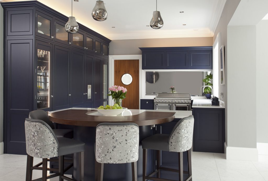 Navy Inframe Kitchen Breakfast Bar | Lead Wolf, Peterborough